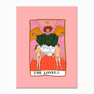 The Lovers Tarot Canvas Print