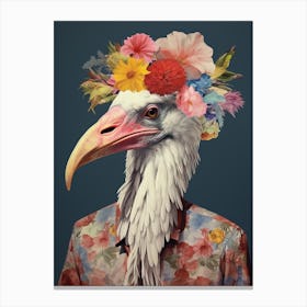 Bird With A Flower Crown Albatross 2 Canvas Print