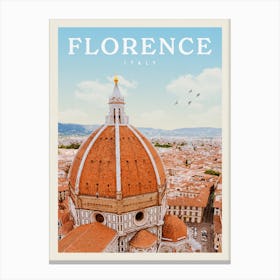 Florence Italy Travel Poster 2 Canvas Print