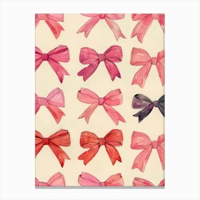 Cherry Bows Collection 1 Pattern Canvas Print
