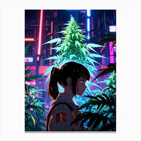 Anime Girl With Marijuana 1 Toile