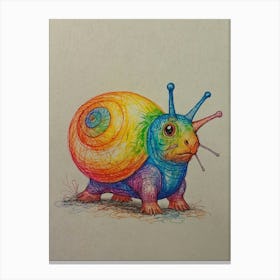 Rainbow Snail 1 Canvas Print