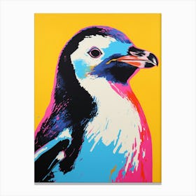 Andy Warhol Style Bird Penguin 3 Canvas Print