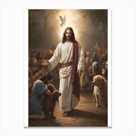 Jesus In The Crowd Canvas Print