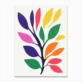 Rainbow Leaves Canvas Print