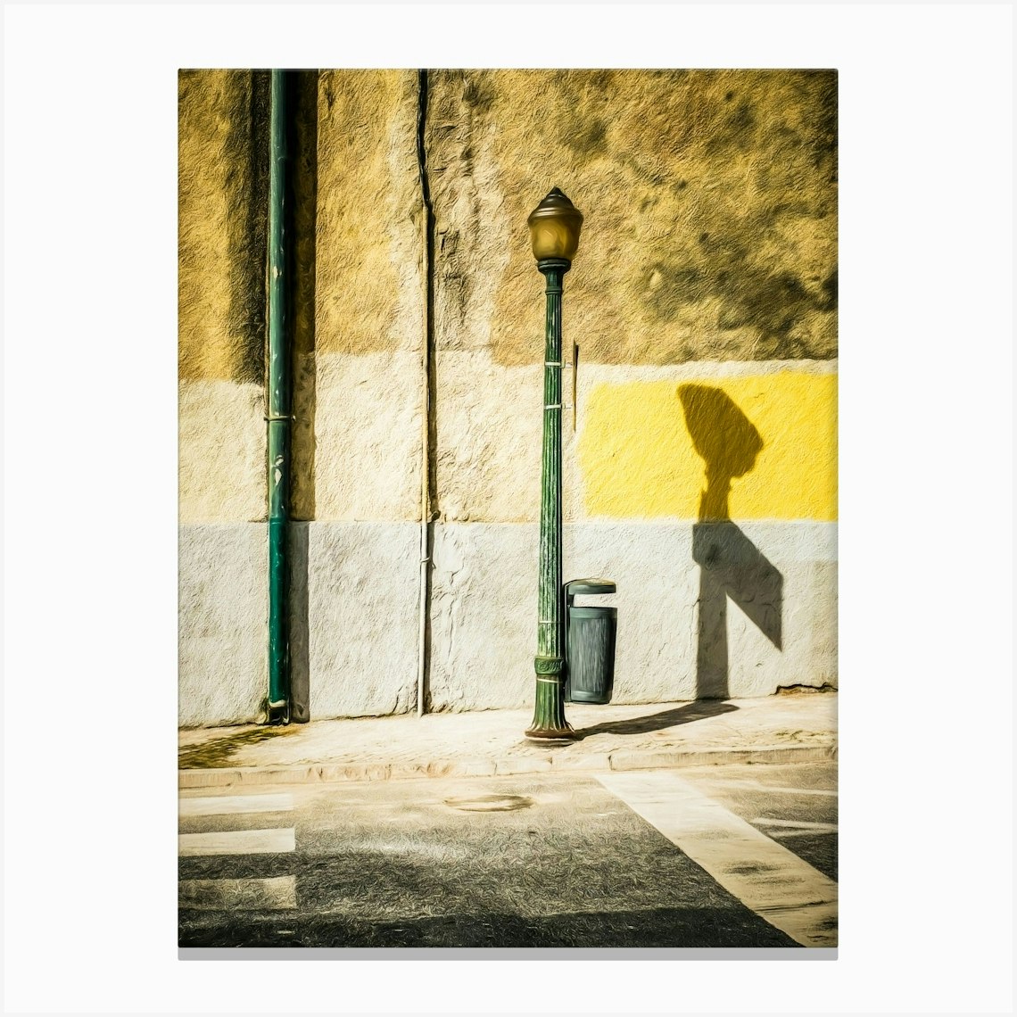 Street Furniture Lisbon Canvas Print by Paul J Bucknall