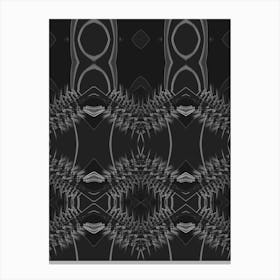 Abstract Black And White Pattern 7 Canvas Print