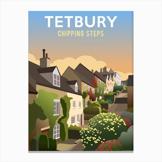 Tetbury Chipping Steps Canvas Print