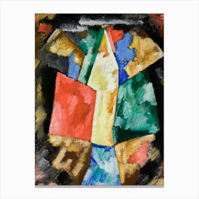 Abstraction; Blue, Yellow And Green (1913) Painting In High Resolution By Marsden Hartley Canvas Print