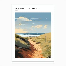 The Norfolk Coast Path England 1 Hiking Trail Landscape Poster Canvas Print