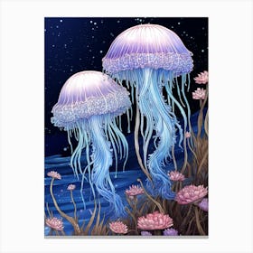 Lions Mane Jellyfish Illustration 1 Canvas Print