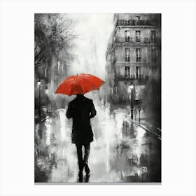 Man In The Rain 5 Canvas Print