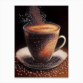 Coffee Pointillism Cocktail Poster Canvas Print