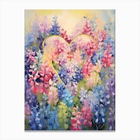 Bluebells In Heart Formation 1 Canvas Print