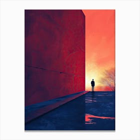 Sunset 455, Minimalism Canvas Print