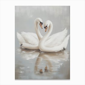 White Swan Pair Canvas Print