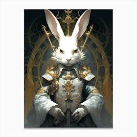 Rabbit In Armor Canvas Print