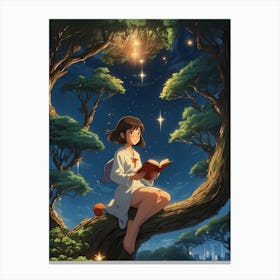 girl In The Night Canvas Print