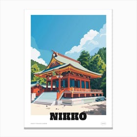 Nikko Toshogu Shrine 2 Colourful Illustration Poster Canvas Print