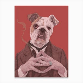 The Boss Dog Portrait Canvas Print
