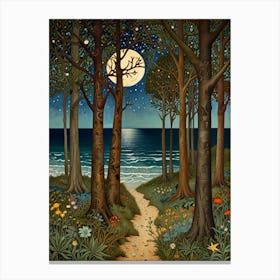 William Morris Path To The Moon 1 Canvas Print