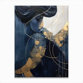 Blue And Gold 11 Canvas Print