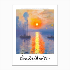 Sunset By Claude Monet Canvas Print