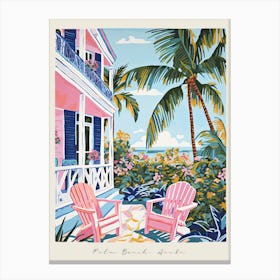 Poster Of Palm Beach, Aruba, Matisse And Rousseau Style 4 Canvas Print