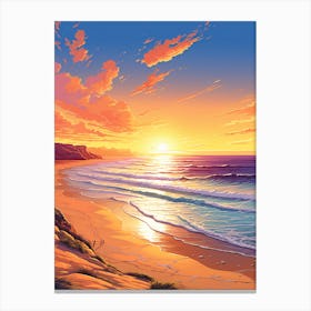 Painting That Depicts Cervantes Beach Australia 1 Canvas Print