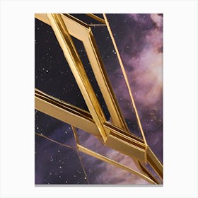 Gold Frame In Space Canvas Print