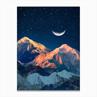 Half Moon Mountains Canvas Print