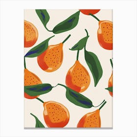 Citrus Fruit Pattern Illustration 2 Canvas Print