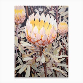Protea 1 Flower Painting Canvas Print