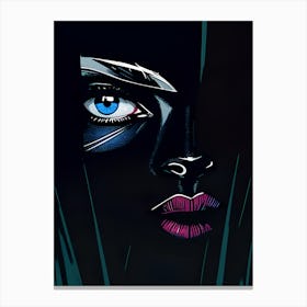 Black Girl With Blue Eyes Canvas Print