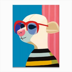 Little Ferret Wearing Sunglasses Canvas Print