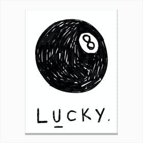 Lucky 8-Ball Wall Art Print Canvas Print