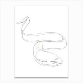 Moray Eel Canvas Line Art Print