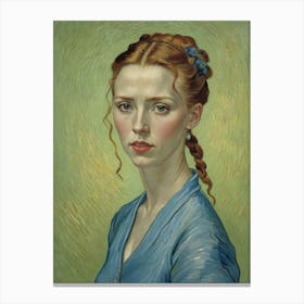 Portrait Of A Beautiful Woman Canvas Print