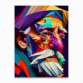 ColorfulWiseFace Canvas Print