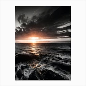 Sunset Over The Ocean 249 Canvas Print