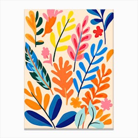 Blooms Of Brilliance; Matisse Inspired Flower Market Reverie Canvas Print