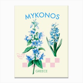 Mykonos Flower Poster Canvas Print