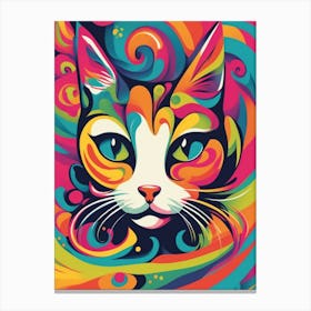 Cat Color Spectacle Toile