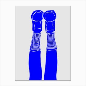 Blue Socks Canvas Print
