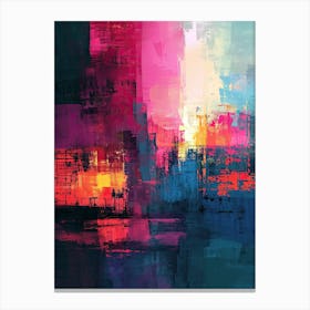 Abstract City | Pixel Art Series 1 Canvas Print