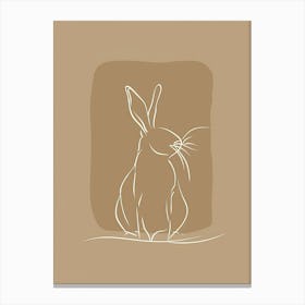 Hare Illustration - Boho, Line Art Canvas Print