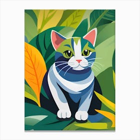 Cat In The Jungle 2 Canvas Print