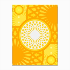 Geometric Abstract Glyph in Happy Yellow and Orange n.0031 Canvas Print