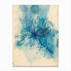 Blue Wash Flower Canvas Print