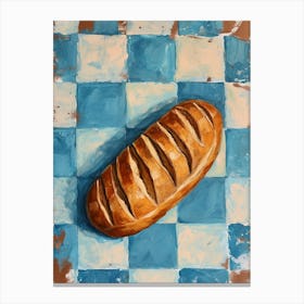 Baguette Blue Checkerboard 2 Canvas Print